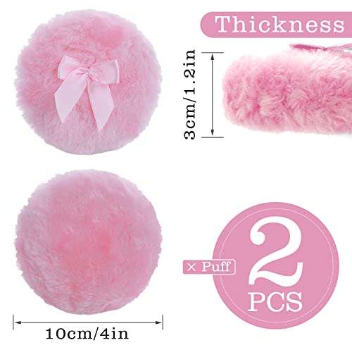 Sibba Large Fluffy Puff, 4 Inch Ultra Soft Washable Reusable Velour