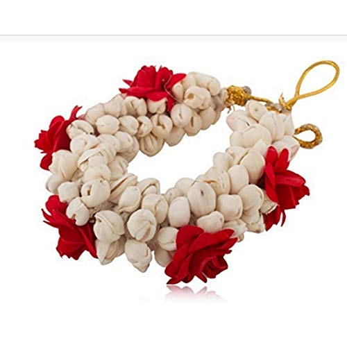 Traditional Indian Hair Accessories with Artificial Flowers - 10 Inch