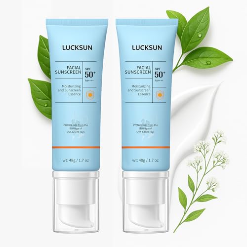 SPF 50+ Tinted Sunscreen for Face & Body Water-Resistant Lightweight Sun Protection - 2 Pack