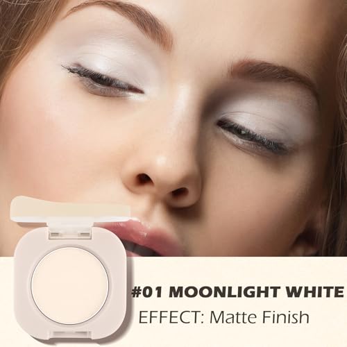 Moonlight White Matte Eyeshadow with Dual-Ended Brush | 12 Shades