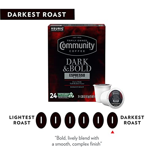 Community Coffee Dark & Bold Espresso Roast Pods - 12 Count K-Cup