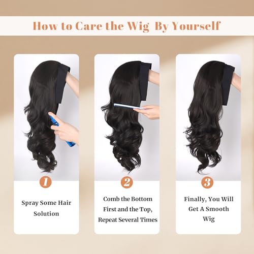 Marshey 22 Inch Wavy Headband Wig in Highlight Orange Brown - Glueless Body Wave Wig for Black Women