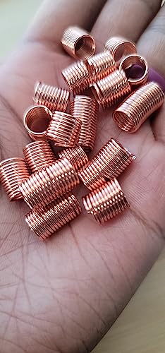 Copper Dreadlock Coils - Handmade Wire Wrapped Loc Jewelry Beads