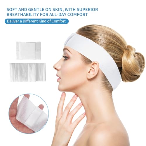 MoyRetty 100 Pack Disposable Headbands for Spa & Facials