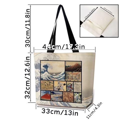 Katsushika Hokusai Tote Bag - Stylish Reusable Grocery Bag
