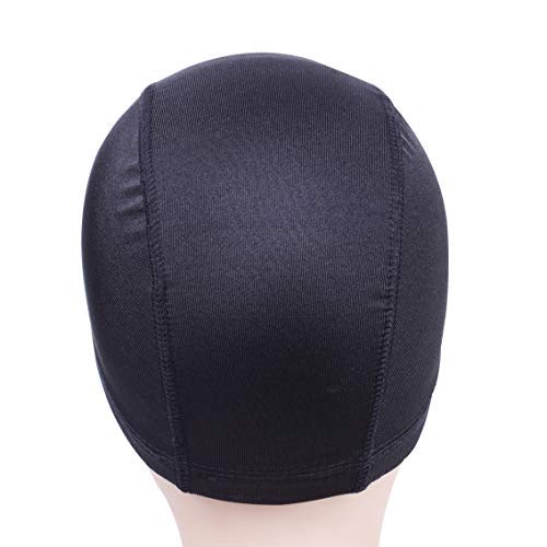 YANTAISIYU Dome Cap Wig Caps – 2 Pack Stretchy Nylon Size M