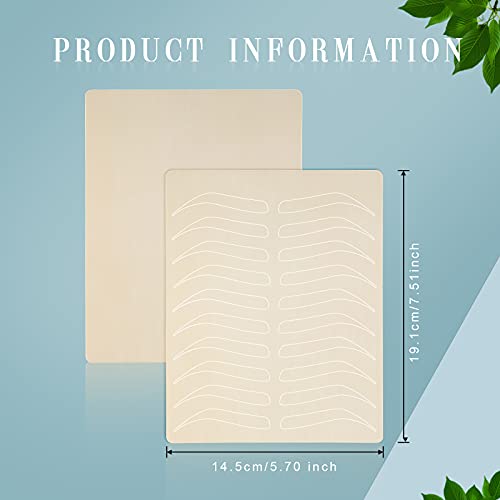 Maitys 20-Piece Double-Sided Silicone Microblading Eyebrow Practice Skin