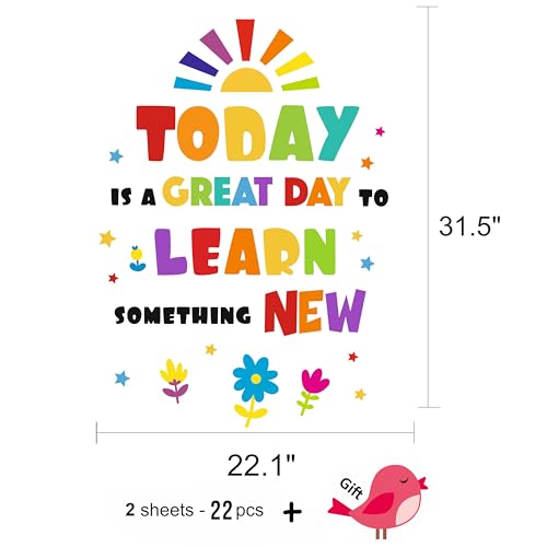 Inspirational Wall Decals for Kids - Today is a Great Day to Learn