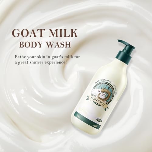 DWDiWen Goat Milk Moisturizing Body Wash - Hydrating Shower Gel, 550ml