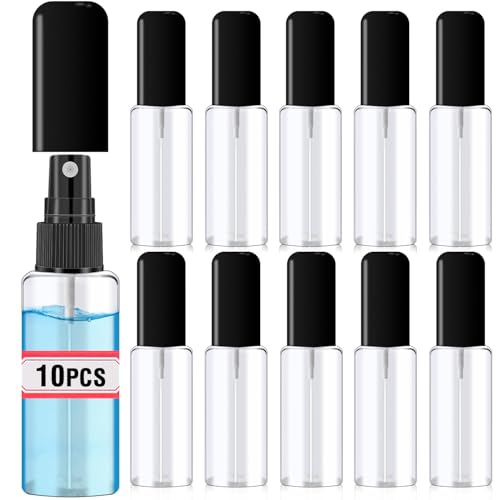10 Pack 2oz Refillable Travel Spray Bottles - Leak-Proof Mini Containers
