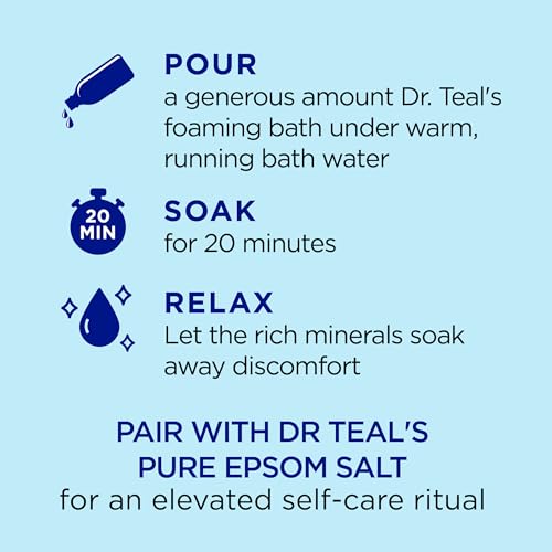 Dr Teal's Restorative Minerals Foaming Bath with Epsom Salt, 62.5 fl oz