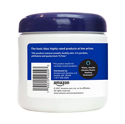 Amazon Basics Healing Ointment & Skin Protectant 14 oz – Fragrance-Free, 1-Pack