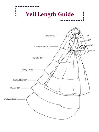 Ivory Cathedral Wedding Veil - 118" Long Bridal Veil for Women
