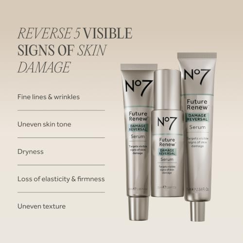 No7 Future Renew Face Serum with Hyaluronic Acid & Peptides - 0.33 Fl Oz