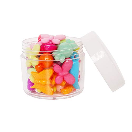 20pcs 20g White BPA-Free Refillable Cosmetic Sample Jars - Wopanxye