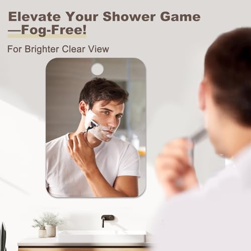 Fogless Shower Mirror for Shaving & Makeup - 11.02" x 7.87"