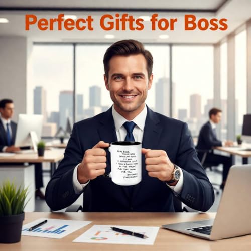 Funny Boss Mug - Dear Boss Coffee Cup, 15oz Ceramic Gift