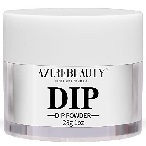 AzureBeauty Bright White Dip Powder for Nails - Starter Manicure Kit, No Curing Needed