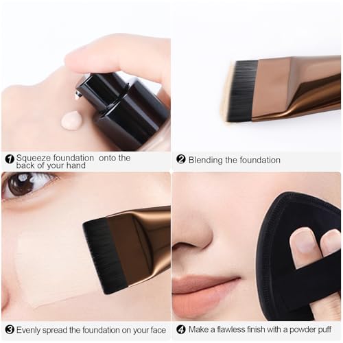 Flat Foundation Brush for Liquid Makeup - Soft Blending Spatula