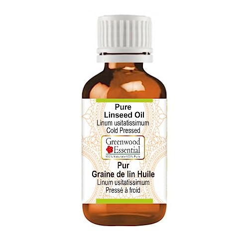 Greenwood Essential Linseed Oil 100ml | Cold Pressed, Unscented for Skin & Massage