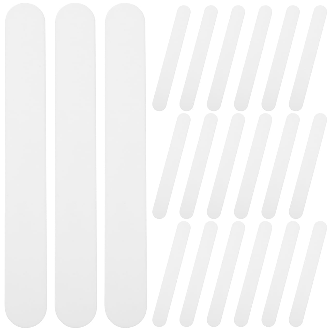 POPETPOP 25 Pack Tongue Depressors, Sturdy Plastic Tongue Scrapers for Oral Cavity Diagnostic, Reusable Flavored Depressors with Smooth Edge for Medical Laboratory Use (White)