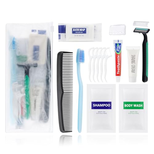 Pack of 10 Travel Toiletries Kits for Men, Personal Hygiene & Grooming