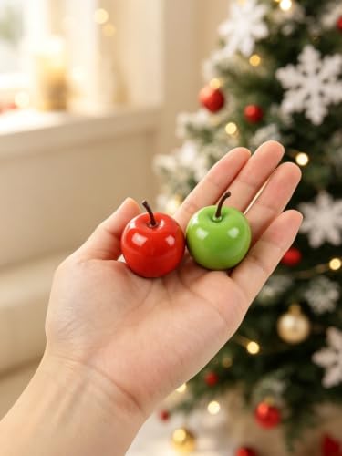20 Pieces Artificial Apples - Realistic Red & Green Decor