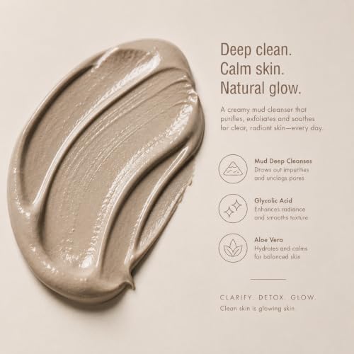 Pixi Glow Mud Cleanser with 5% Glycolic Acid - Deep Pore Exfoliating Wash