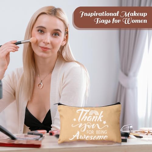 Reginary 20 Pcs Inspirational Makeup Bags Morandi Color - Gift Set for Women