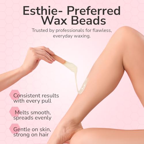WAXXED Cream Hard Wax Beads 2.2LB ? Professional Hard Wax Beads for Hair Removal ? Titanium Dioxide Infused Hard Wax Beads for Sensitive Skin ? Smooth Application & Clean Removal ? Salon & Home Use