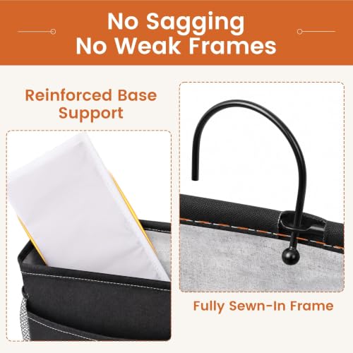 Bedside Caddy Organizer for Dorm & Bunk Beds - Adjustable Straps, Black
