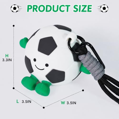 QANYI Mini Soccer Lamp - Rechargeable Silicone Night Light with 7 Colors & Hanging Rope