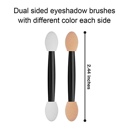 Cuttte 180PCS Disposable Dual-Sided Eyeshadow Applicators - 2.44 Inch Makeup Brushes for Precise Eye Makeup