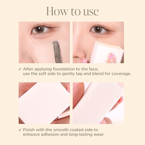 Piccasso High Elastic Latex Square Makeup Sponges (6P) - Perfect for Flawless Foundation Application