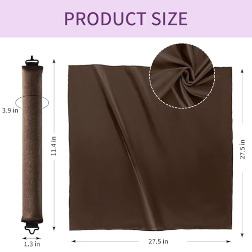 Heatless Curls Overnight Hair Curlers - 4 Velvet Rollers with Satin Wrap