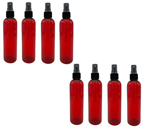 Red Cosmo Spray Bottles - 4 oz Empty Mist Sprayers, 8 Pack