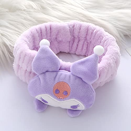 Kawaii Purple Spa Headband for Face Washing & Makeup