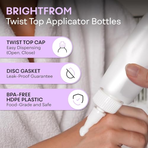 2 oz Refillable Plastic Squeeze Bottles with Twist Top - Multi-Purpose, Leak-Proof, BPA-Free (Pack of 3)