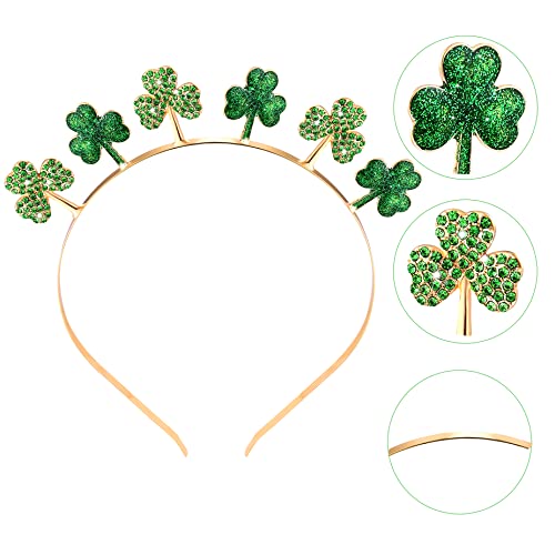 BVGA St. Patrick's Day Shamrock Headband - Rhinestone Glitter Hair Band