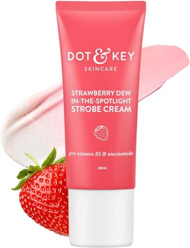 MENT Strawberry Dew Strobe Cream - Hydrating Face Moisturizer & Highlighter, Dewy Glow, 30ml