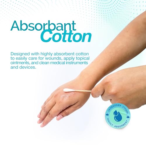 Dynarex Cotton Tipped Wood Applicators - 3" Non-Sterile Medical Swabs
