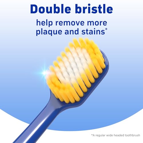 Adult Ultra Soft Wide Head Manual Toothbrush 4-Pack for Sensitive Gums