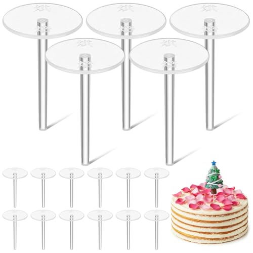 100-Pack Cake Decorating Base Holders - Transparent Plastic Tools