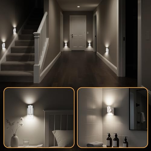 LED Night Light Plug-in with Dusk to Dawn Sensor, 4 Pack