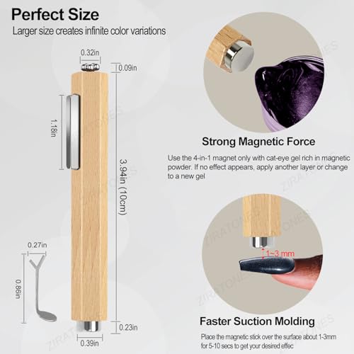 3-in-1 Cat Eye Nail Magnet Tool Set for Nail Art Design