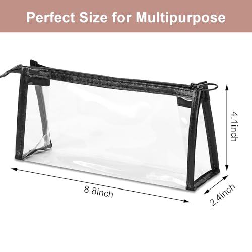 TSA Approved Clear Toiletry Bag for Travel - 8.8x2.4x4.1 inches