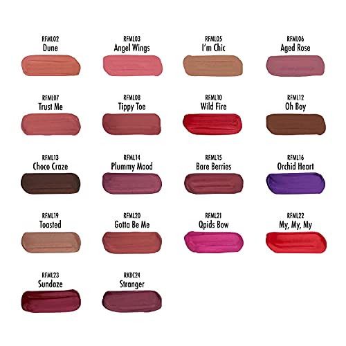 Ruby Kisses Matte Liquid Lipstick 5-Pack - Long-Lasting, Bold Color