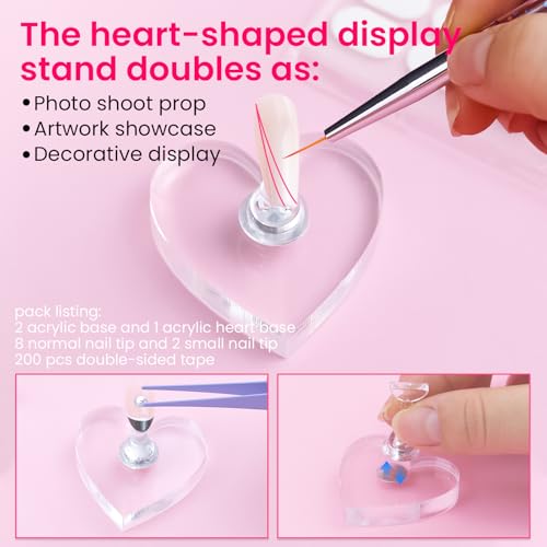 Clear Large Nail Stand for Press On Nails - Nail Art Display & Painting Practice