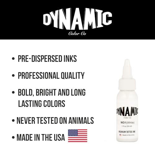 Dynamic Color White Tattoo Ink - 1 oz, Vegan & USA Made