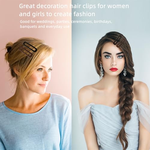 MaryLavender Medium Mixed Color Snap Hair Clips Set - 20 pcs, Elegant Hair Barrettes for Women & Girls